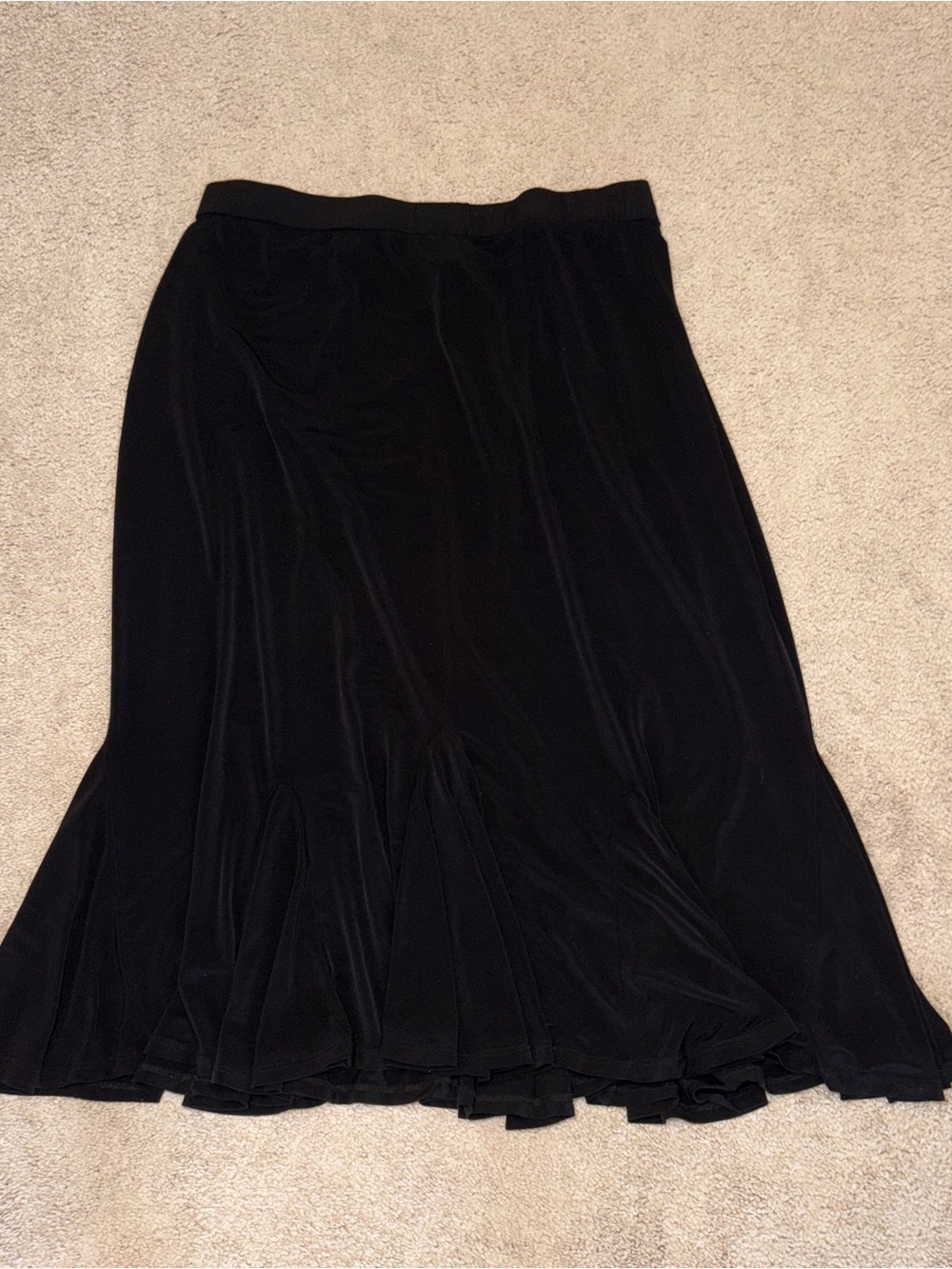 JM Collection Black Midi Skirt Size: 1X